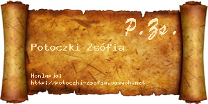 Potoczki Zsófia névjegykártya