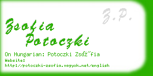 zsofia potoczki business card